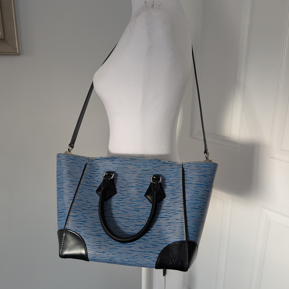 Louis Vuitton Denim Epi Leather Phenix PM Shoulder Bag - Picture 3 of 16